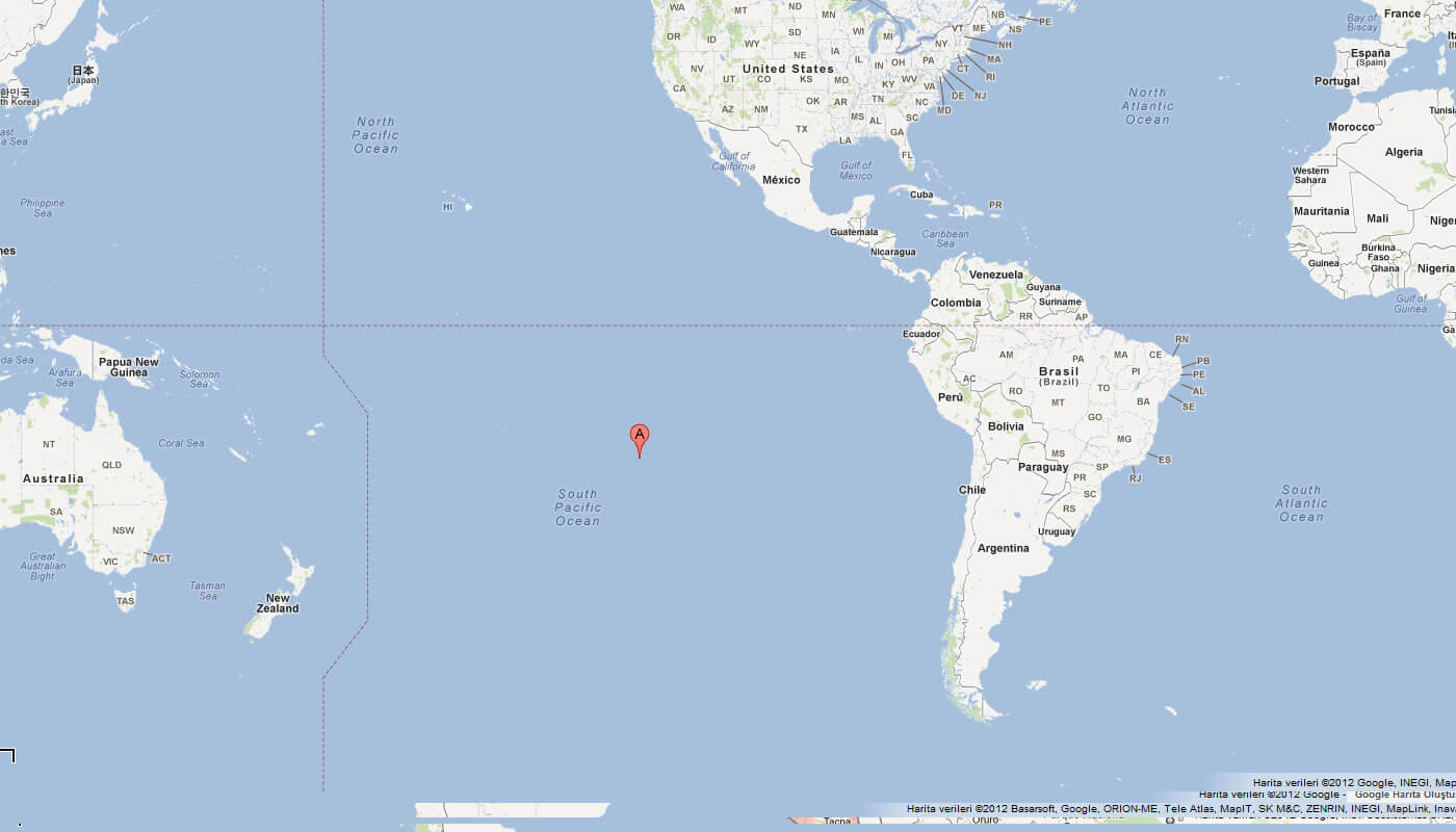 karte von Pitcairn inseln welt